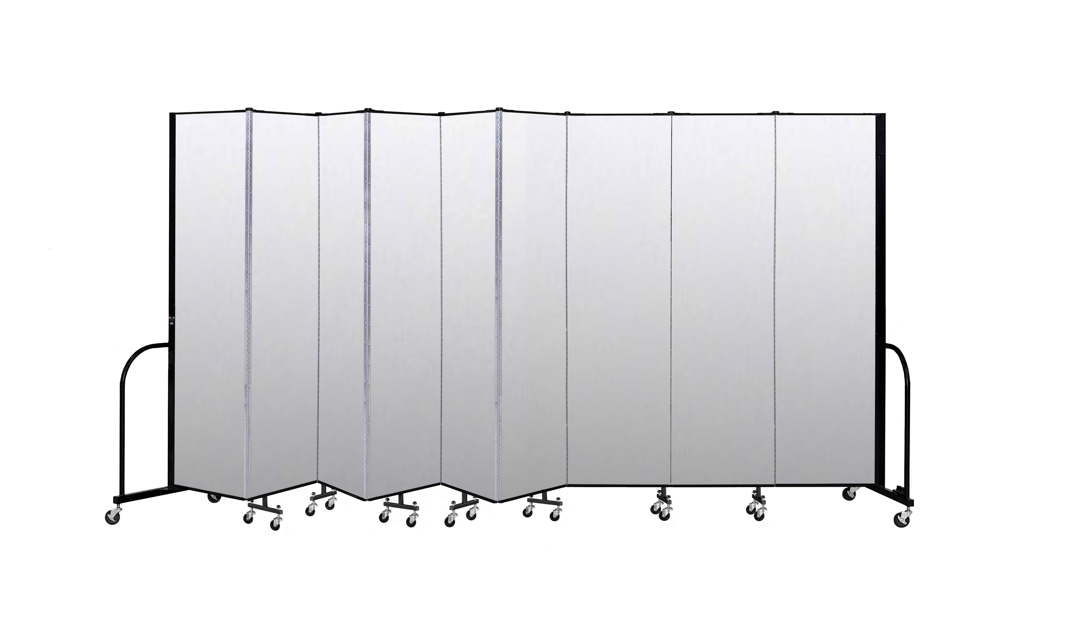 Signature Room Divider - 7' 4"H x 16' 9"L - 9 Panel, Ice, Vinyl