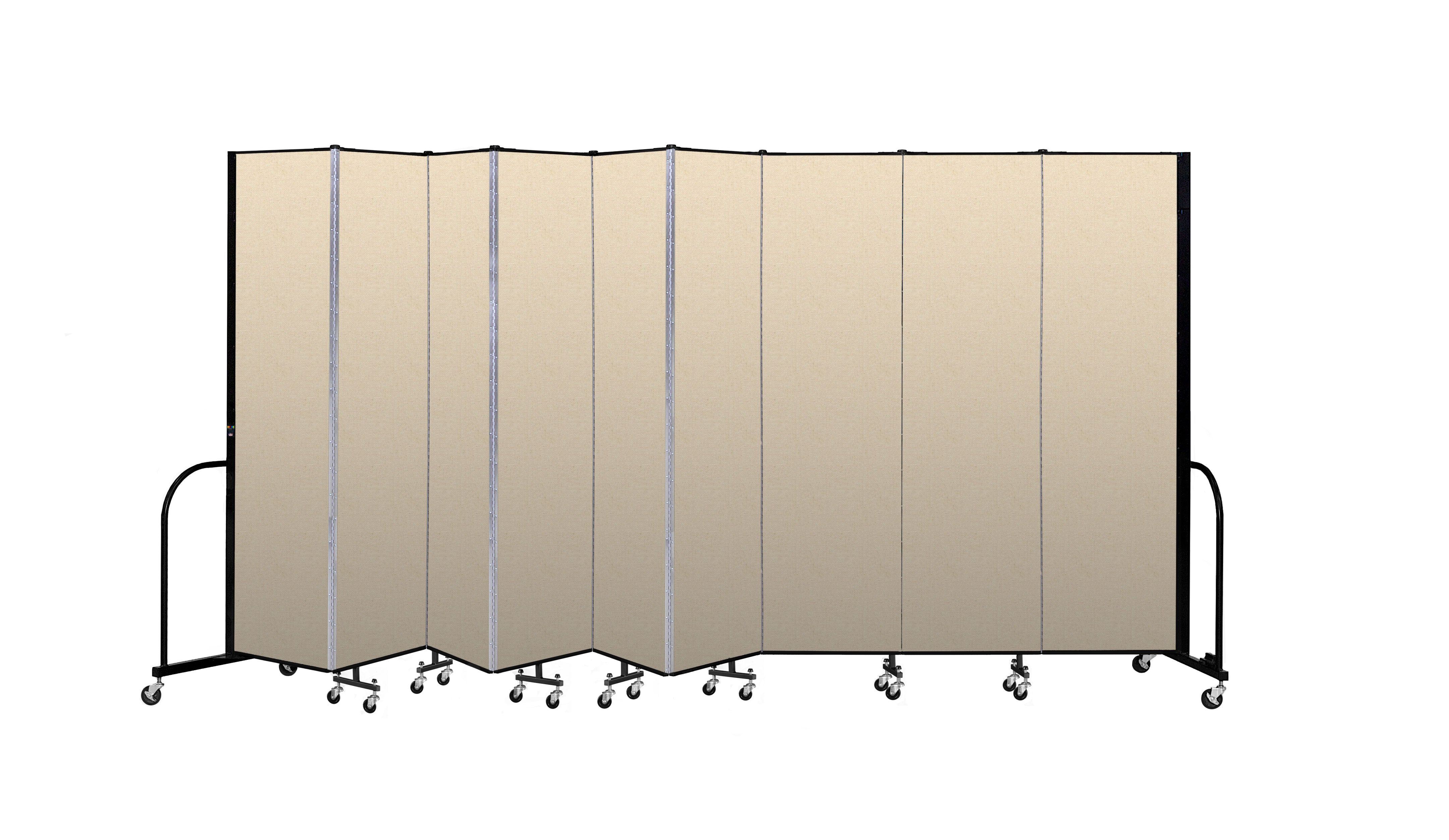 Signature Room Divider - 7' 4"H x 16' 9"L - 9 Panel, Hazelnut, Vinyl