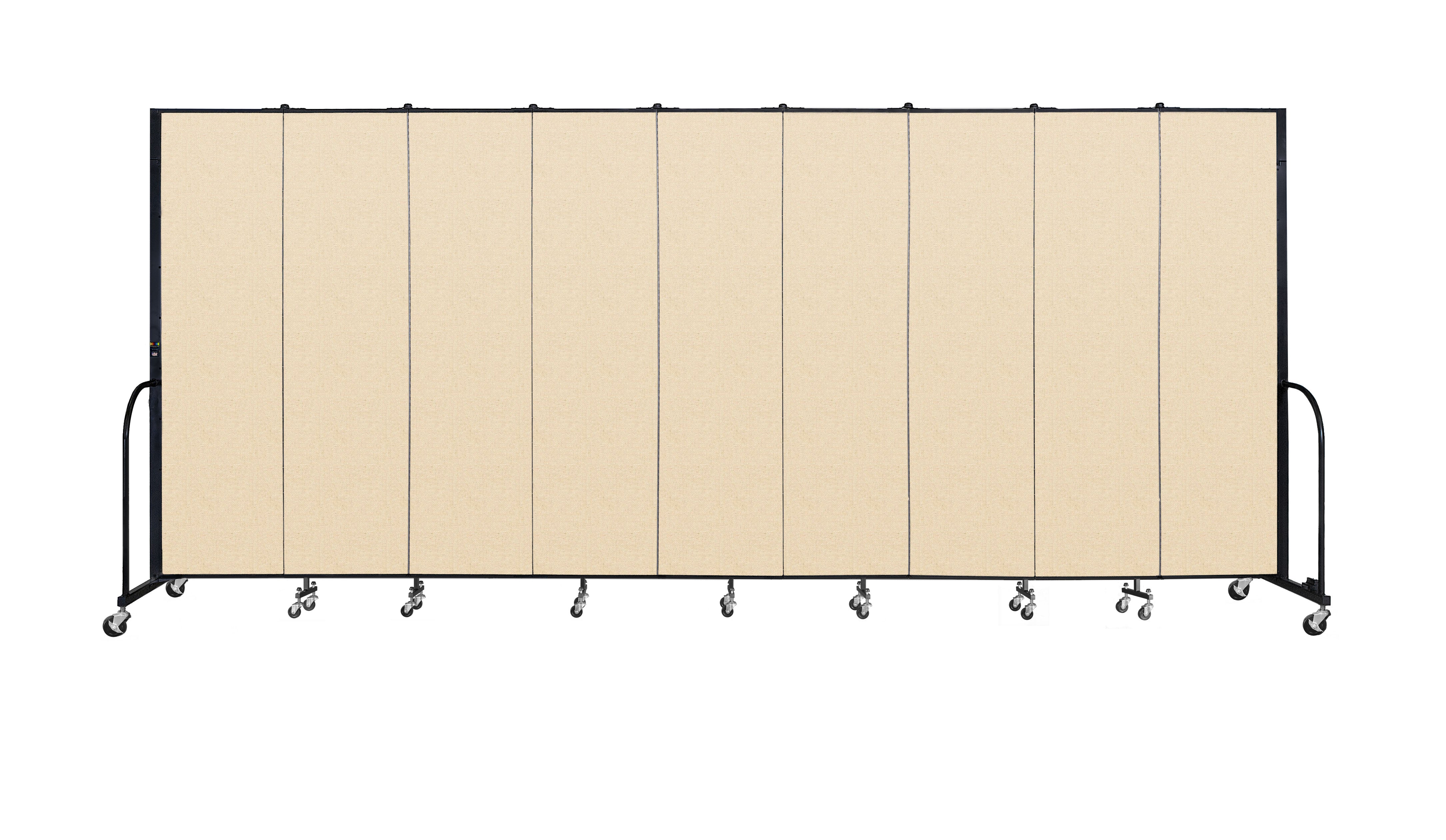 Signature Room Divider - 7' 4"H x 16' 9"L - 9 Panel, Hazelnut, Vinyl