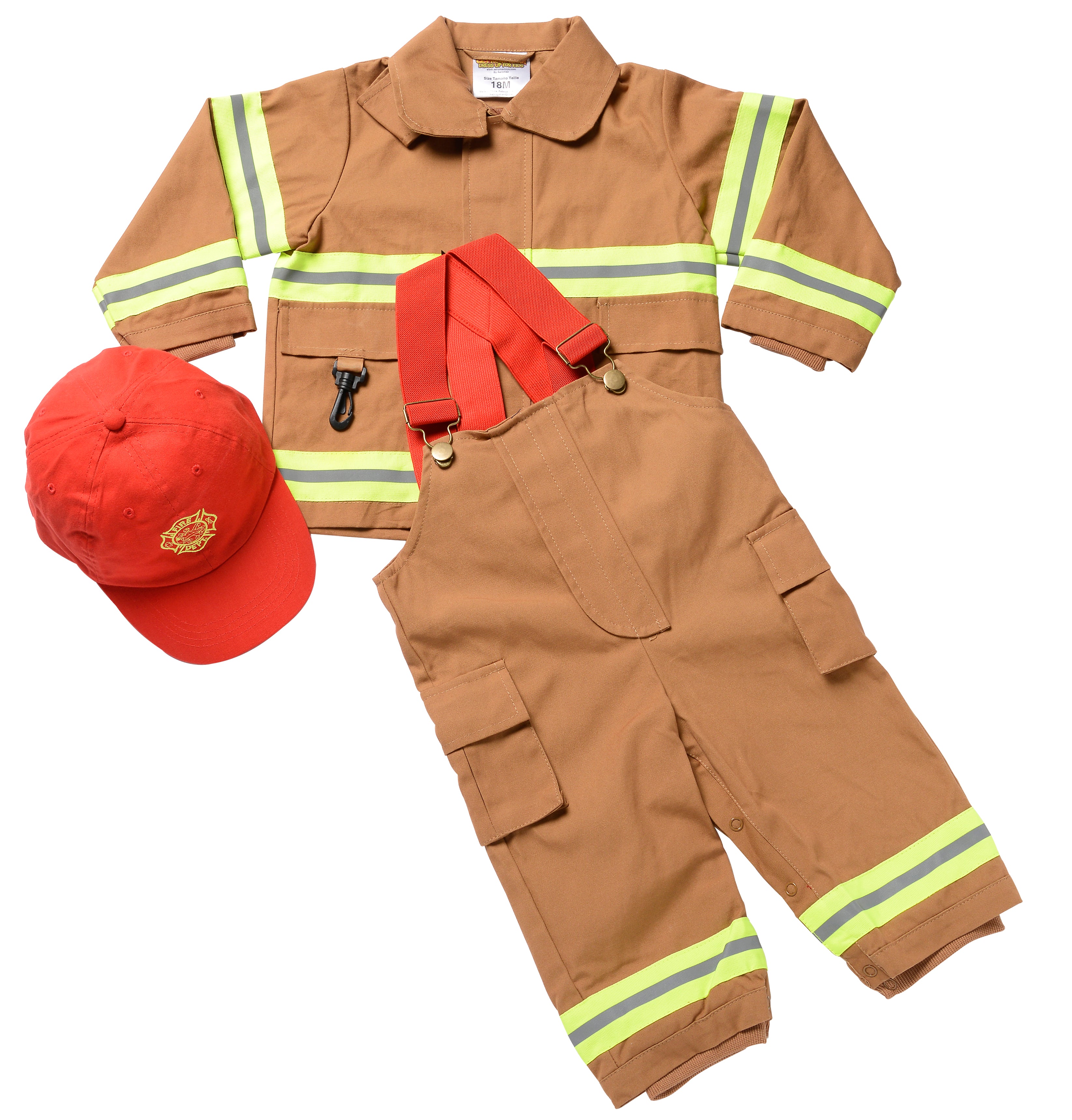 Jr. Fire Fighter Suit, Tan, Size 18 Month