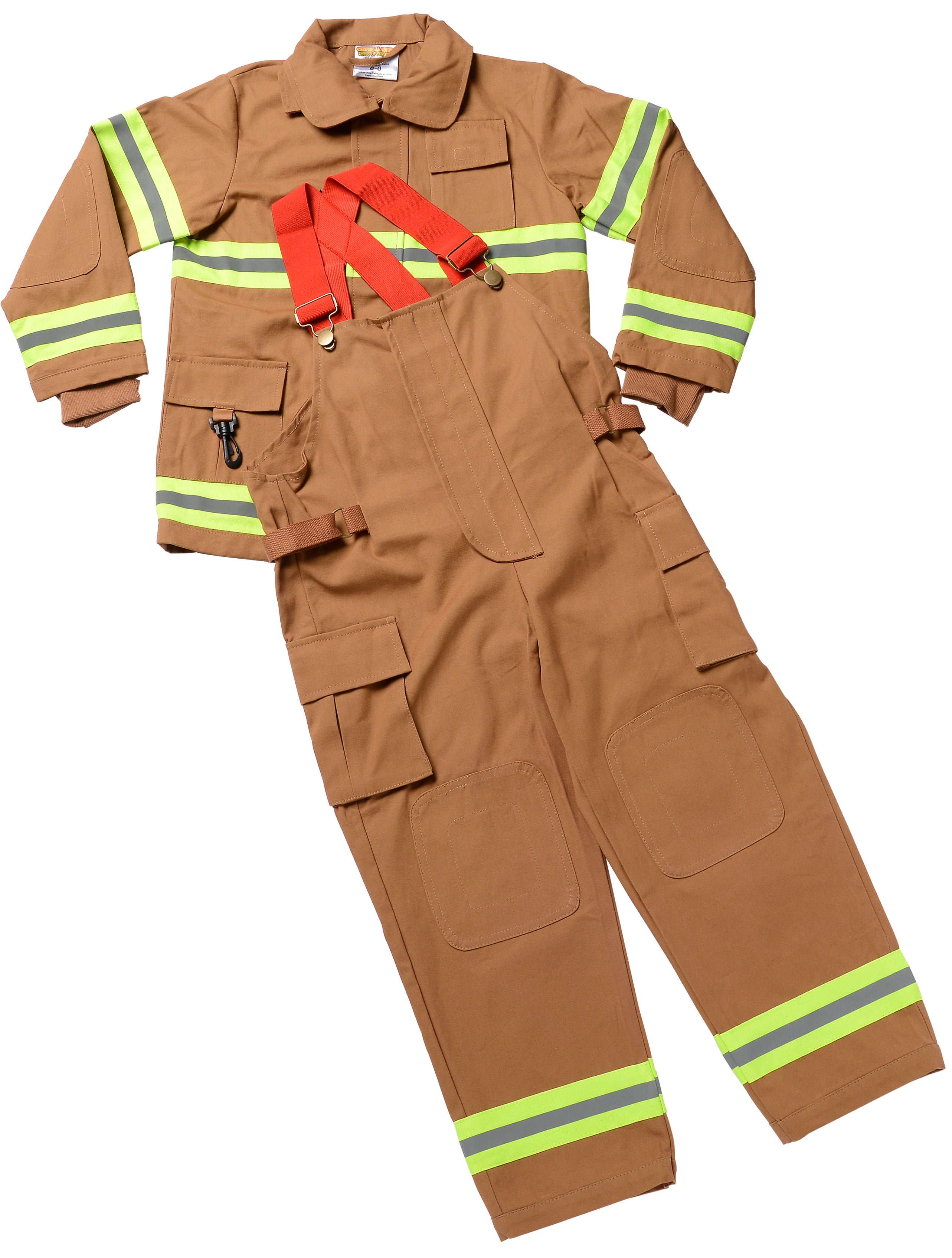 Jr. Fire Fighter Suit, Tan, Size 8/10