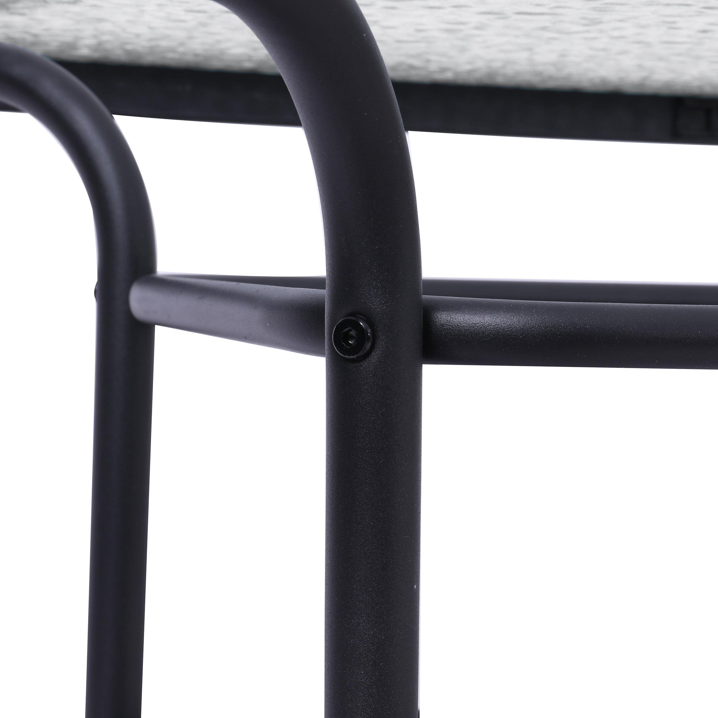 Tory Commercial Grade 27.5" x 47.25" Rectangular Patio Table with Tempered Glass Top with Umbrella Hole and Steel Tube Frame in Black