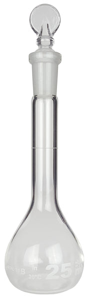 Flask Volumetric Glass Stopper 25ml.
