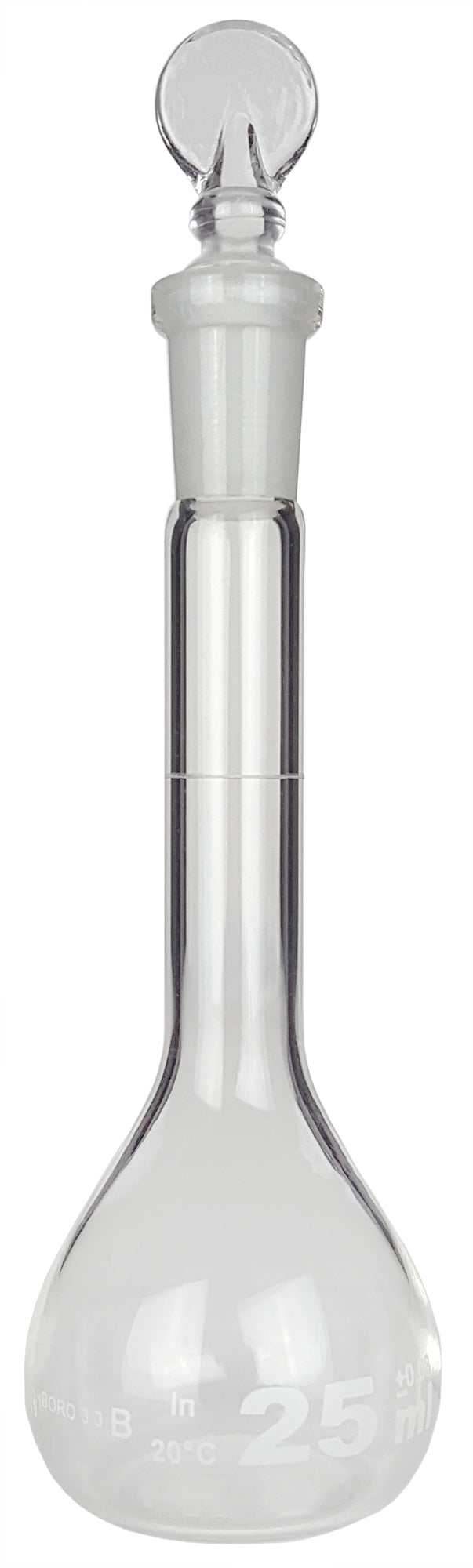 Flask Volumetric Glass Stopper 25ml.