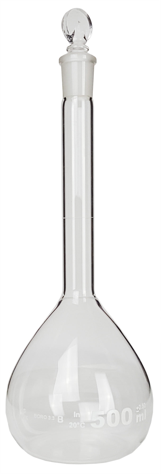 Flask Volumetric Glass Stopper 500ml