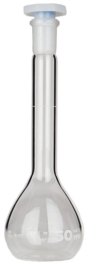 Flask Volumetric, Borosilicate Glass 50ml, Plastic Stopper.