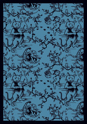 Fancy Fiddler 7'8" x 10'9" area rug in color Blue