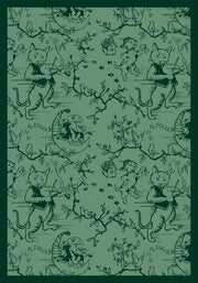 Fancy Fiddler 5'4" x 7'8" area rug in color Green