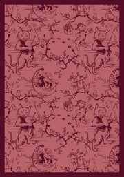 Fancy Fiddler 3'10" x 5'4" area rug in color Rose
