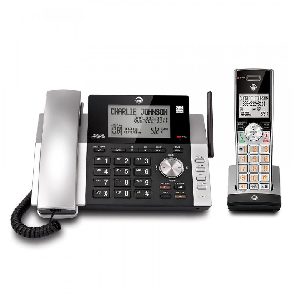 AT&T DECT Expandable Corded/Cordless Answering System with Dual Caller ID/Call Waiting