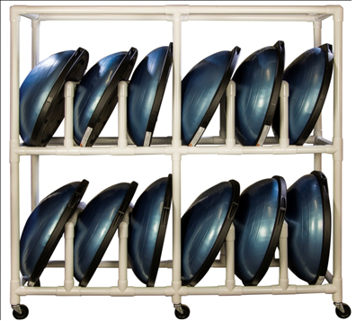 BOSU Storage Cart - 12 Units, 66”L x 17”W x 56”H