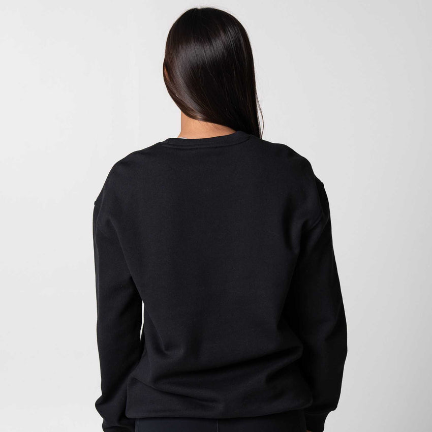 Unisex Fleece Graphic Crew (Black) - XS