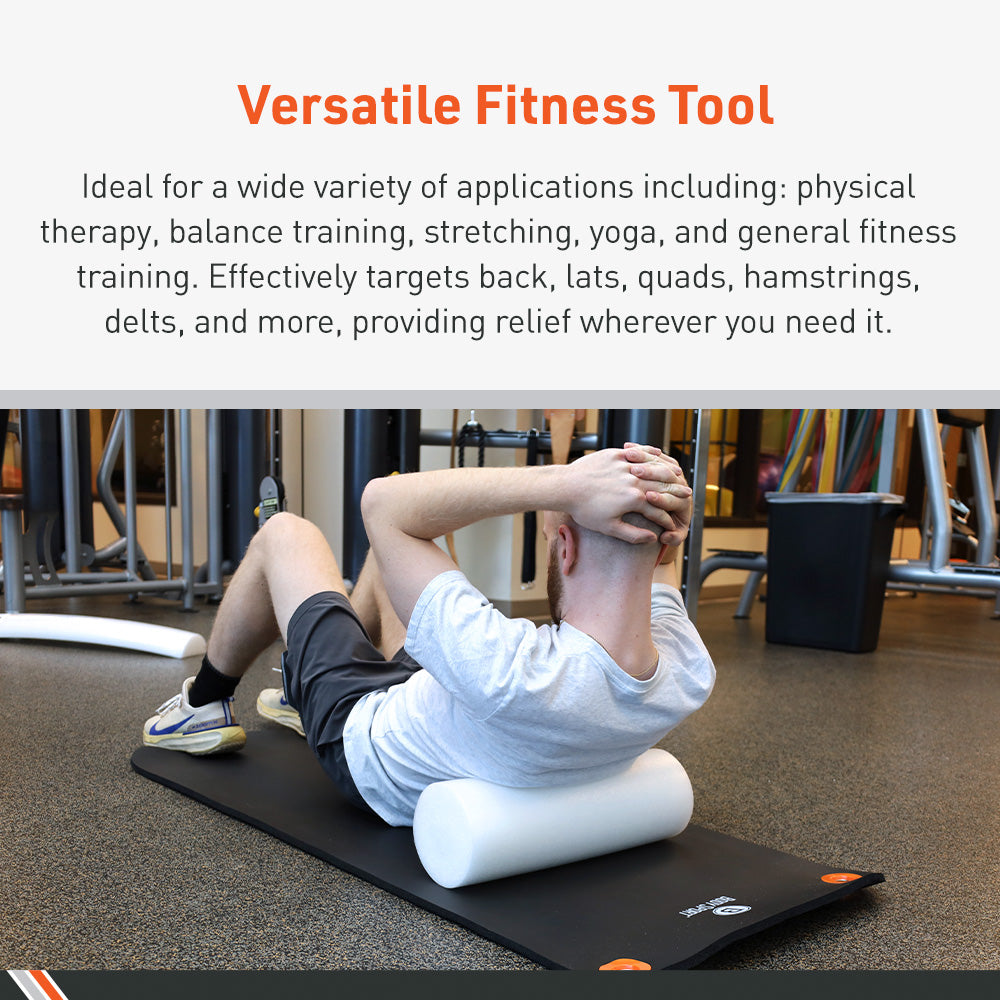 Body Sport Half Foam Roller, 6" X 36", Latex Free
