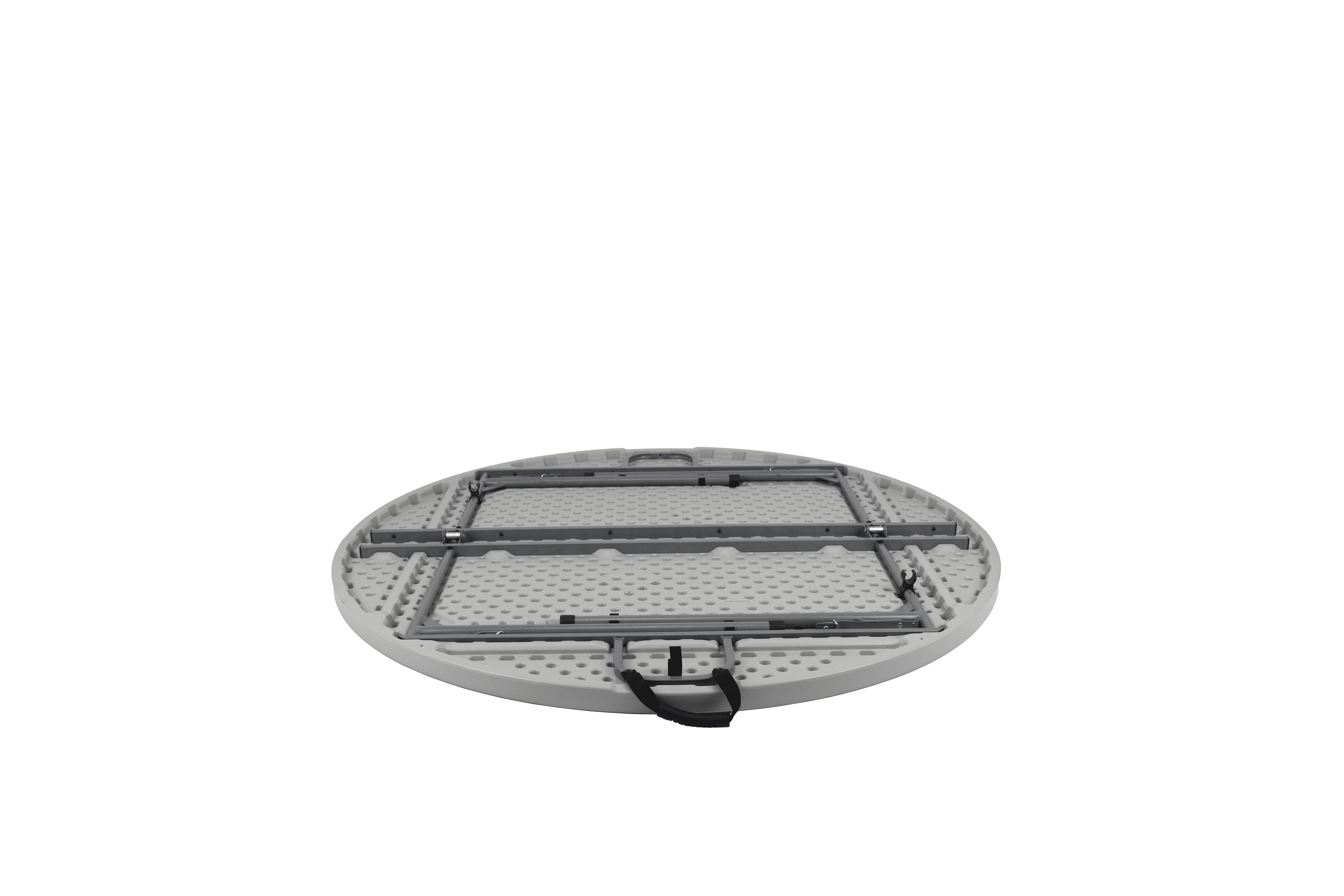 NPS® 60" Round Comfort Max Fold in Half Table, Surface Color: Speckled Grey, Frame Color: Grey
