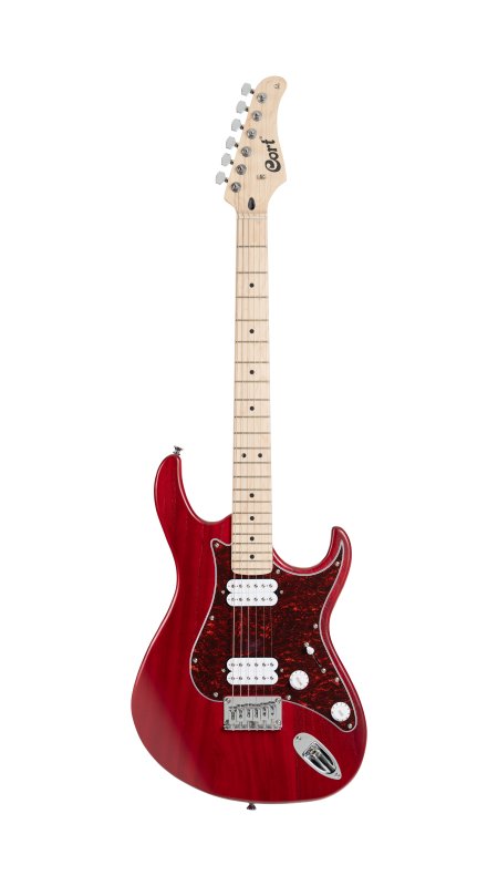Cort G100 HH G Series Double Cutaway Electric Guitar, Open Pore Black Cherry