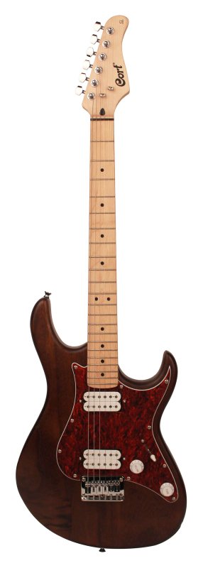 Cort G100 HH G Series Double Cutaway Electric Guitar, Open Pore Walnut