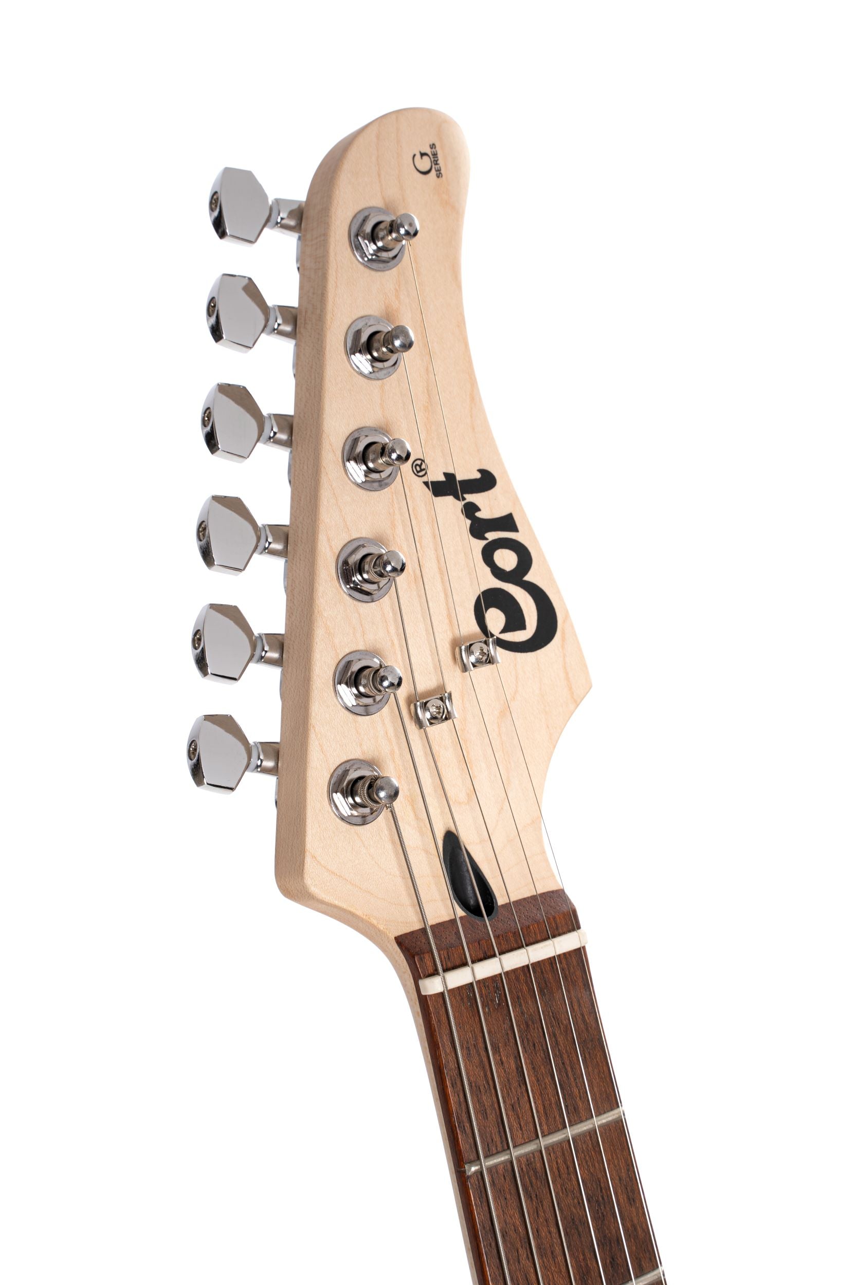 Cort G110OPBC G Series Double Cutaway Electric Guitar. Open Pore Black Cherry