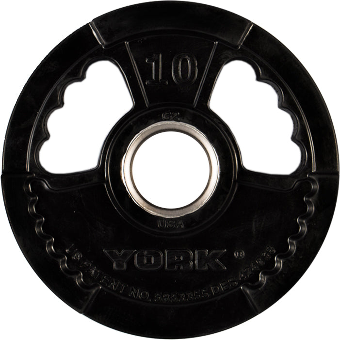 10 LB G2 Dual Grip Thin Line Rubber Encased Olympic Plate