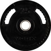 25 LB G2 Dual Grip Thin Line Rubber Encased Olympic Plate