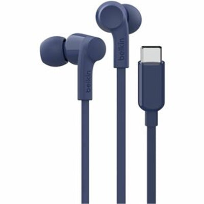 Belkin SoundForm USB-C Wired Earbuds with Adjustable Volume Limiter - Blue