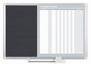 MasterVision In-Out Magnetic Dry Erase/Letter Board 18x24", Aluminum Frame