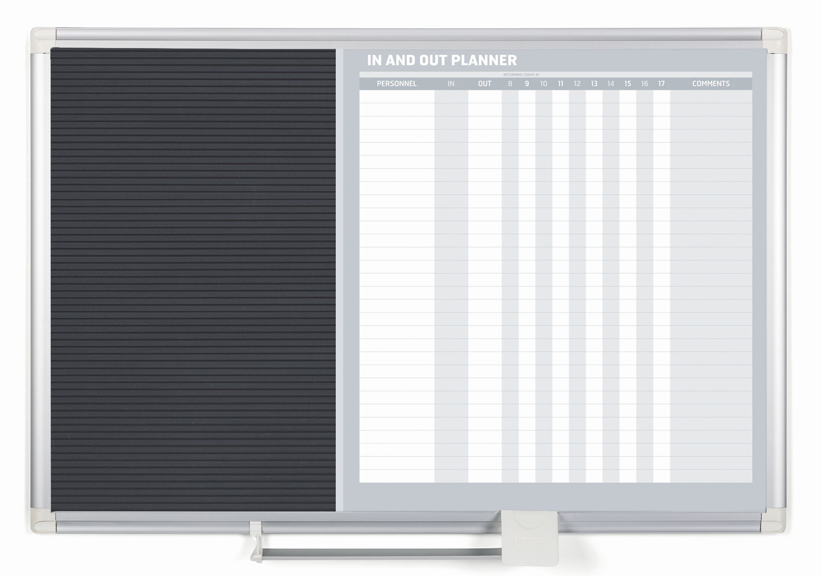 MasterVision In-Out Magnetic Dry Erase/Letter Board 18x24", Aluminum Frame