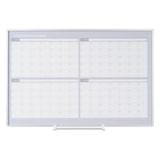 MasterVision  Magnetic Gold Ultra 4 Month Planner Traditional Format 24x36", Aluminum Frame
