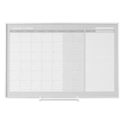 MasterVision  Magnetic Gold Ultra Monthly Planner 24x36", Aluminum Frame