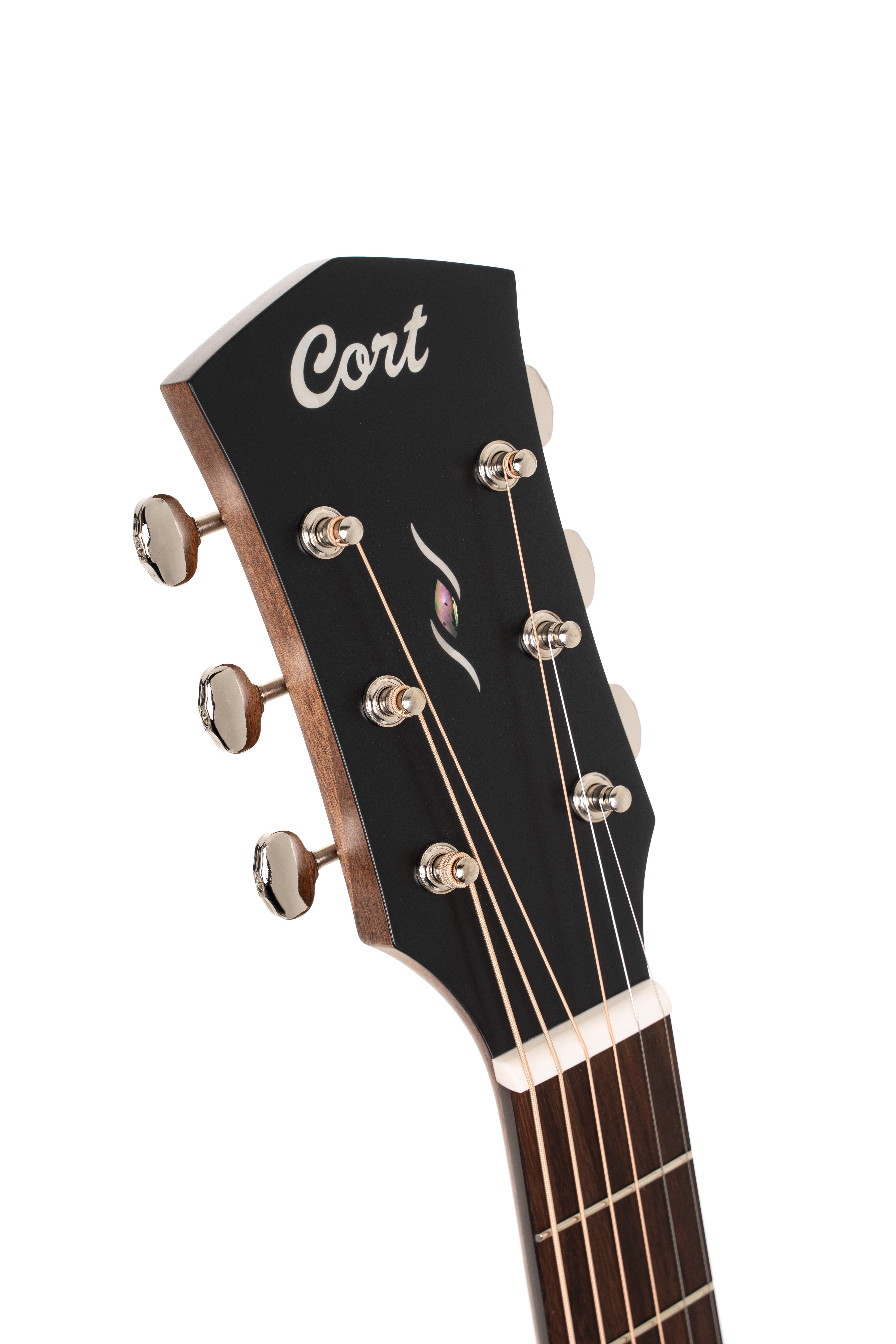 Cort GA4BTSG Essence Series ES-GA4 Auditorium Acoustic Electric Guitar. Black Top Semi Gloss