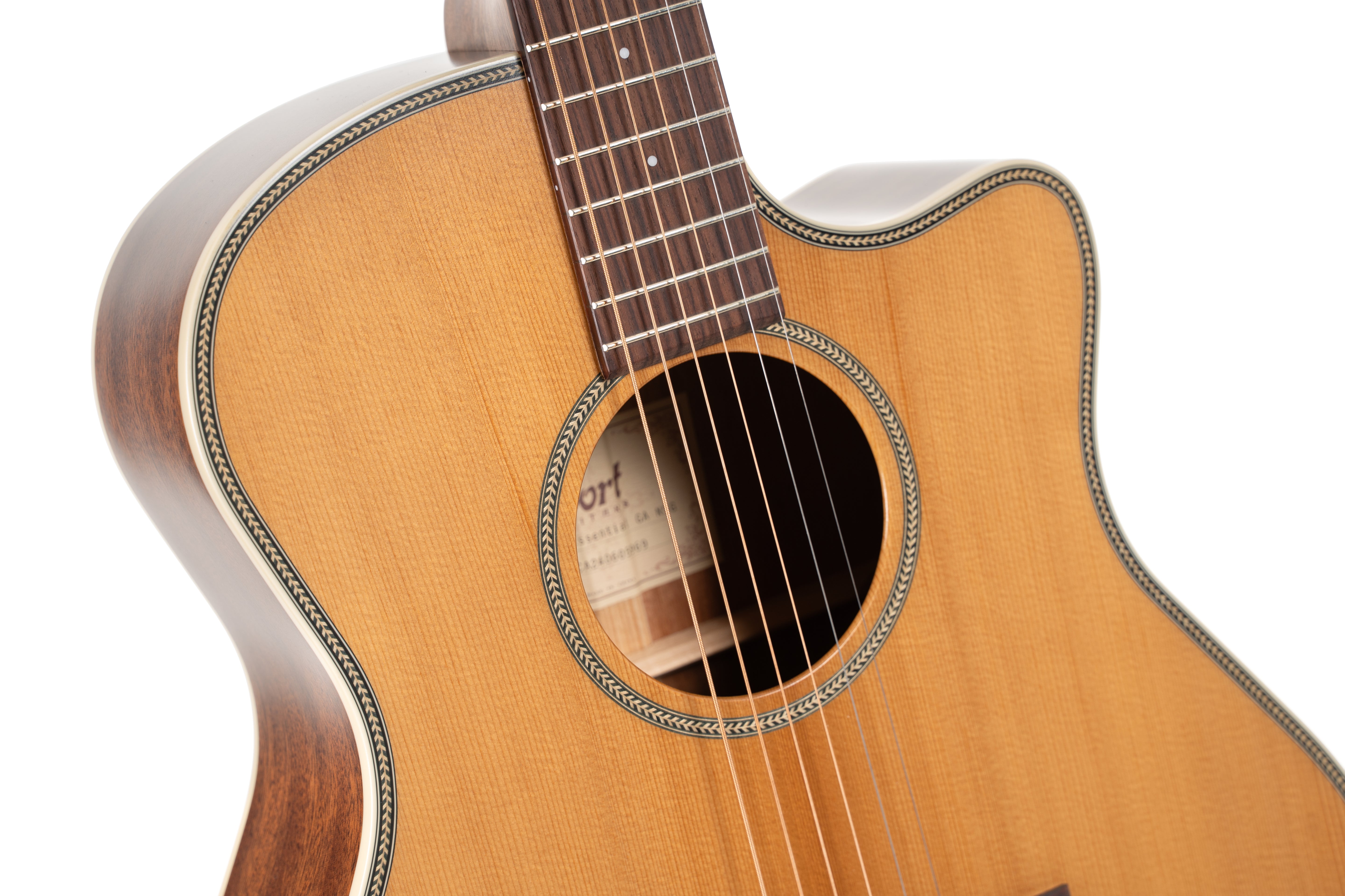 Cort GA4NSG Essence Series ES-GA4 Auditorium Acoustic Electric Guitar. Natural Semi Gloss
