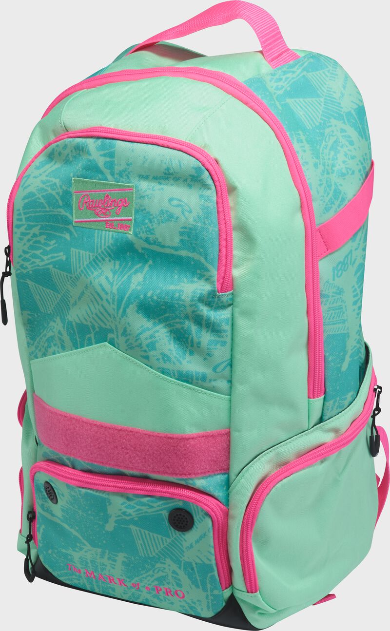 Rawlings Gamer Series Backpack - Mint/Pink