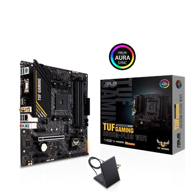 ASUS - TUF GAMING A520M-PLUS WIFI Gaming Desktop Motherboard - AMD A520 Chipset - Socket AM4 - Micro ATX - Ryzen 3, Ryzen 5