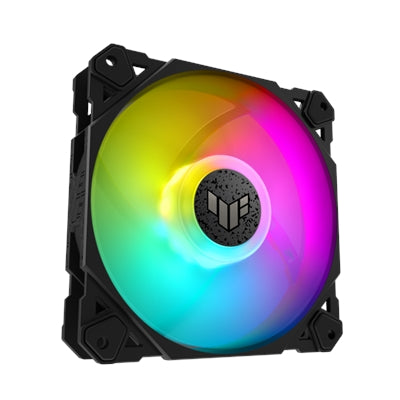 ASUS TUF Gaming TF120 ARGB Chassis Fan 3-Pin Customizable LEDs Blade, Advanced Fluid Dynamic Bearing, 120mm PWM Control, Anti-vibration Pads,