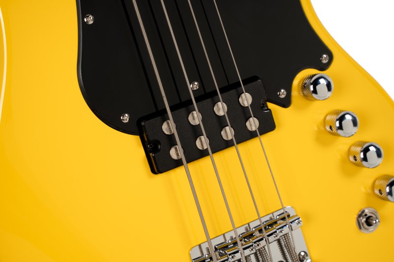 Cort GB Short Scale Bass Guitar W/ Gig-Bag, Yellow Crush