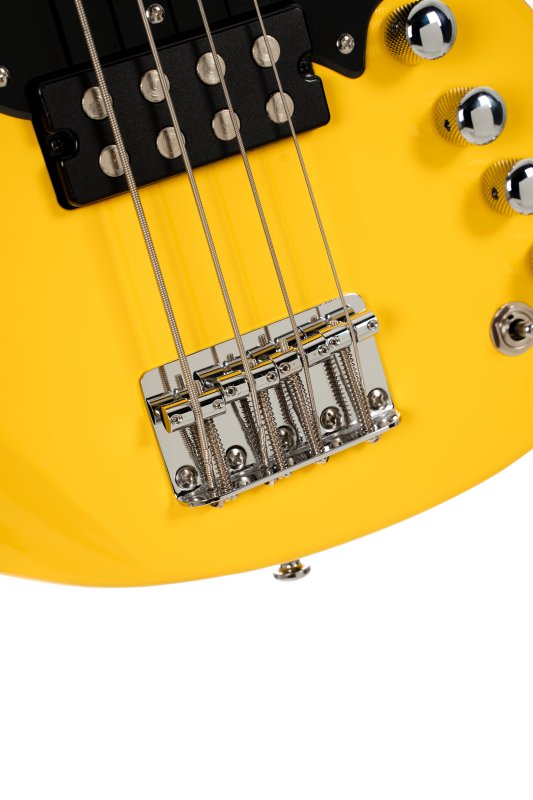 Cort GB Short Scale Bass Guitar W/ Gig-Bag, Yellow Crush