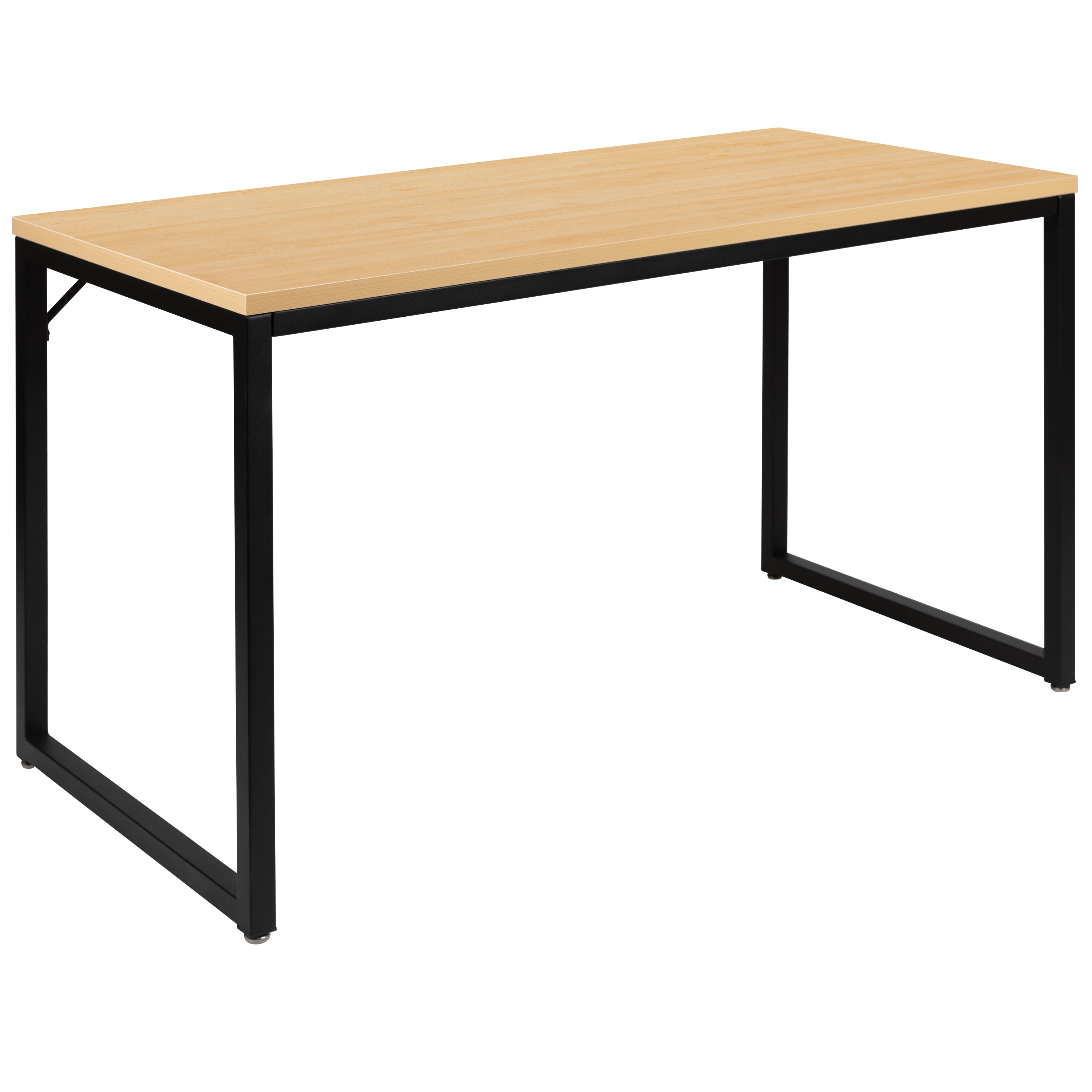 Tiverton Industrial Modern Desk - Commercial Grade Office Computer Desk and Home Office Desk - 47" Long (Maple/Black)