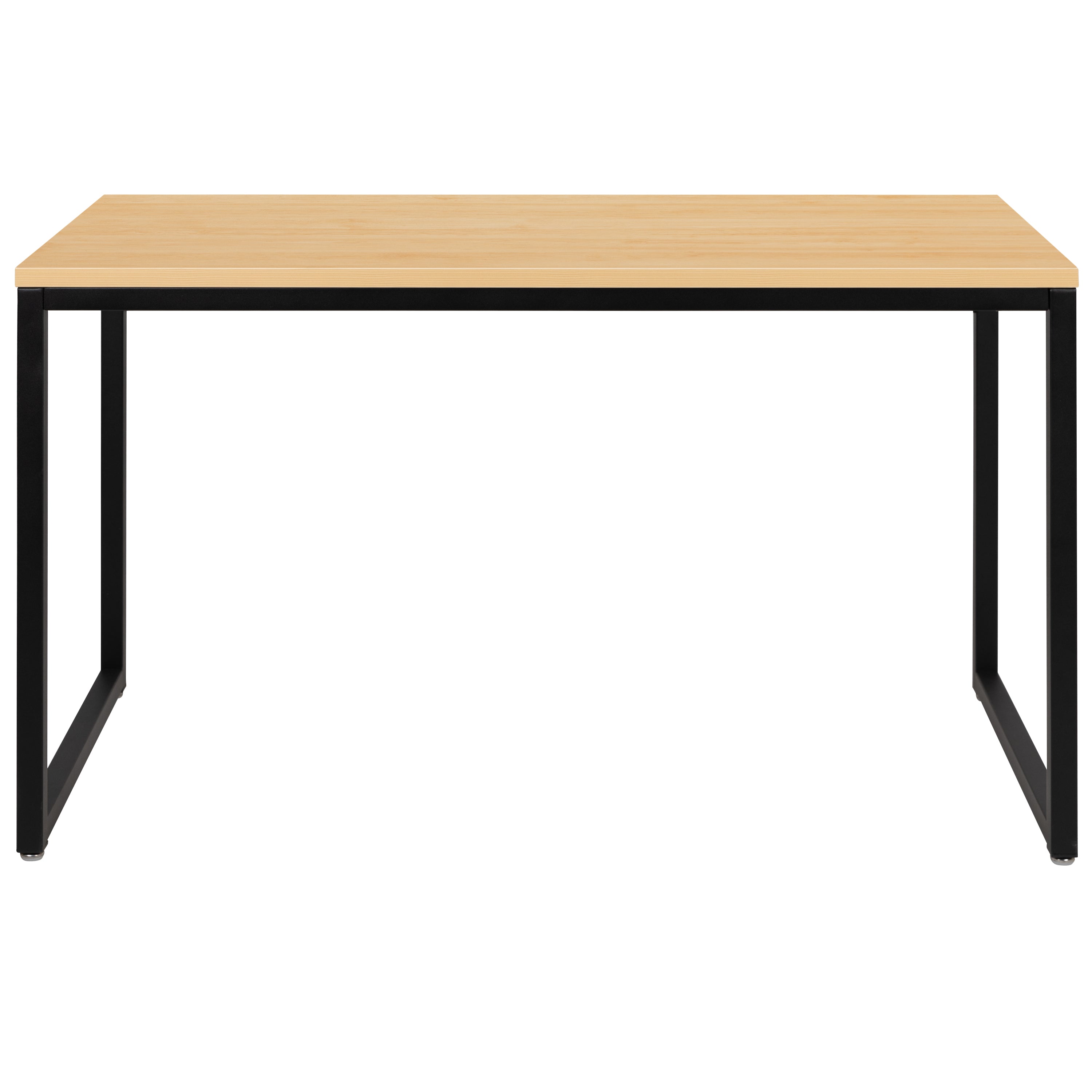 Tiverton Industrial Modern Desk - Commercial Grade Office Computer Desk and Home Office Desk - 47" Long (Maple/Black)