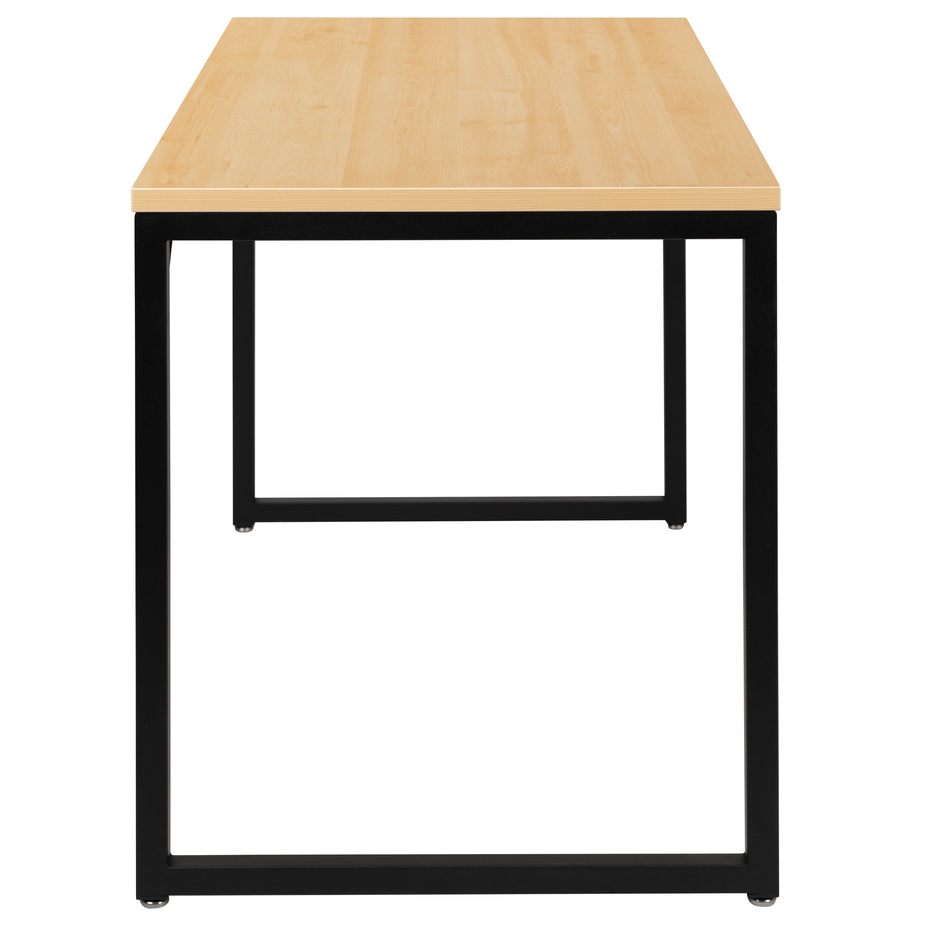 Tiverton Industrial Modern Desk - Commercial Grade Office Computer Desk and Home Office Desk - 47" Long (Maple/Black)