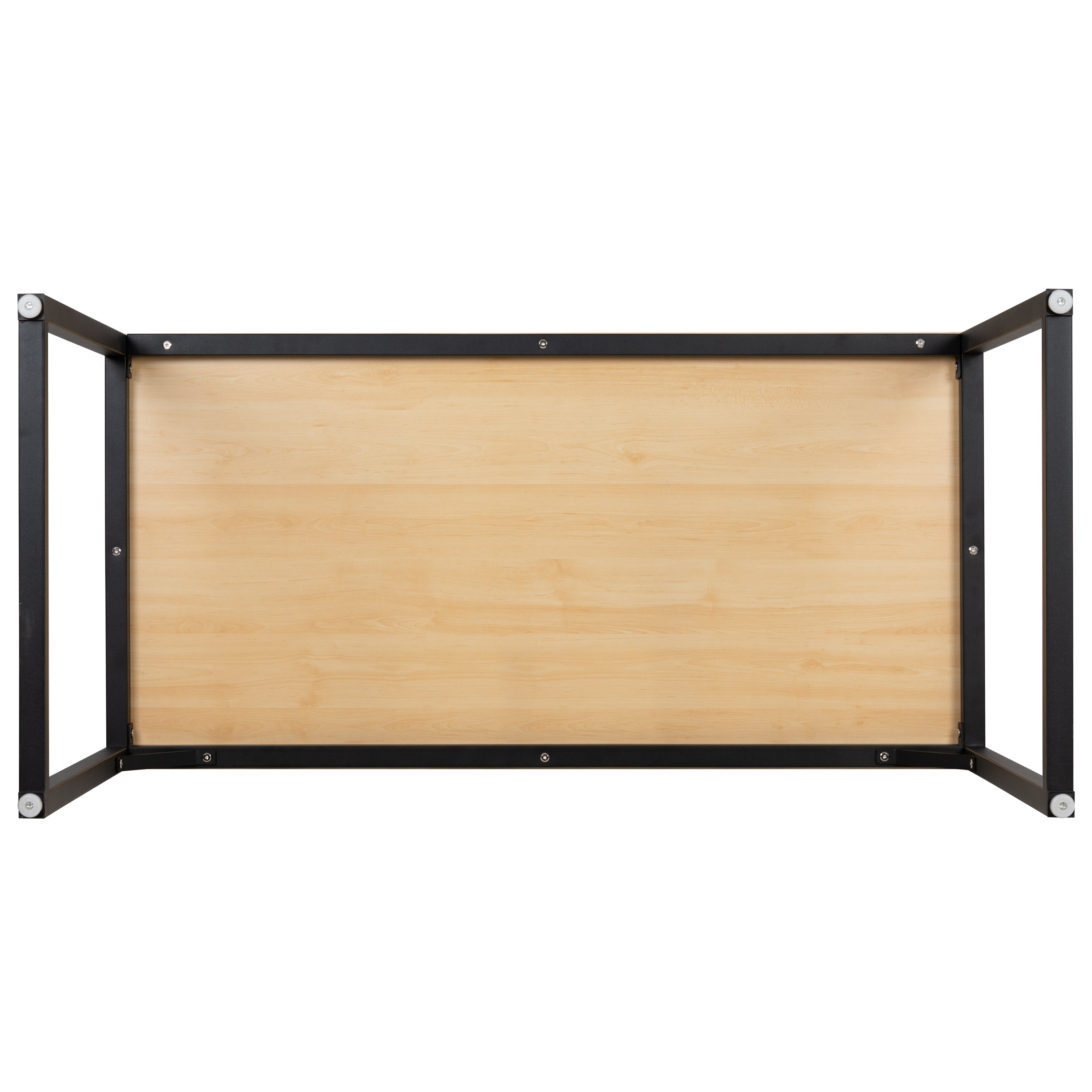 Tiverton Industrial Modern Desk - Commercial Grade Office Computer Desk and Home Office Desk - 47" Long (Maple/Black)