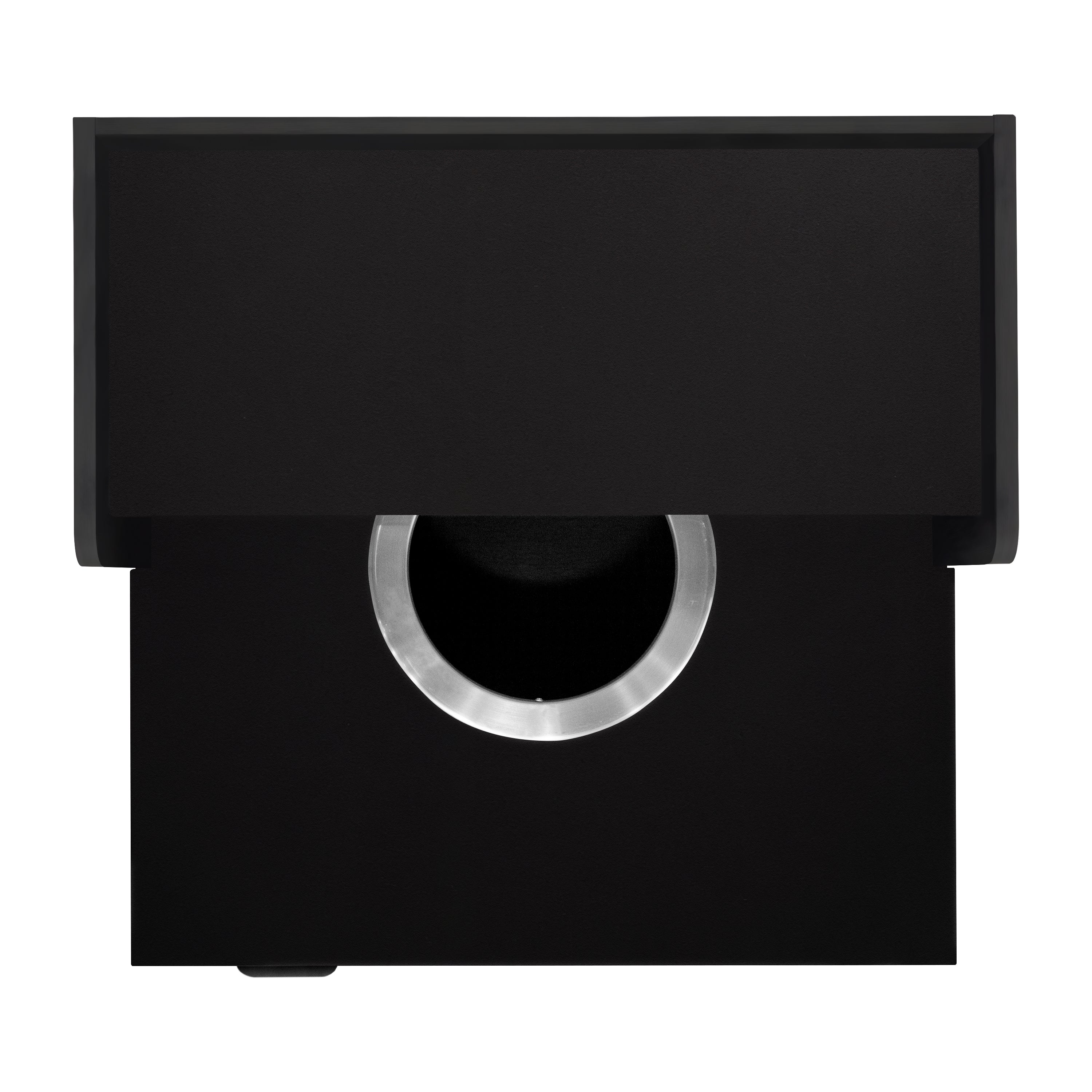 Dell Commercial Grade Trash Receptacle Enclosure for 32 Gallon Trash Cans with 8" Drop Hole and Upper Tray Shelf in Black