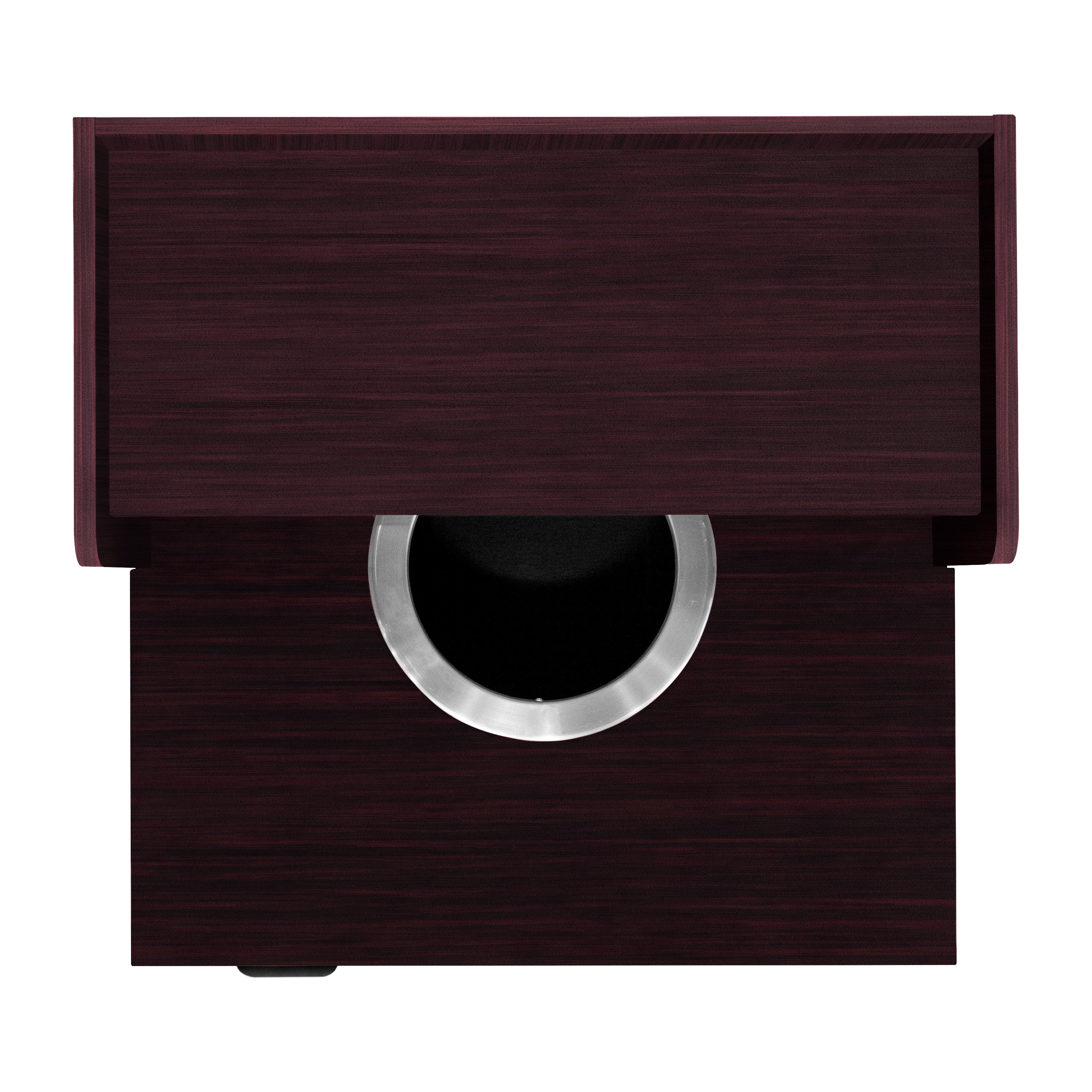Dell Commercial Grade Trash Receptacle Enclosure for 32 Gallon Trash Cans with 8" Drop Hole and Upper Tray Shelf in Mahogany