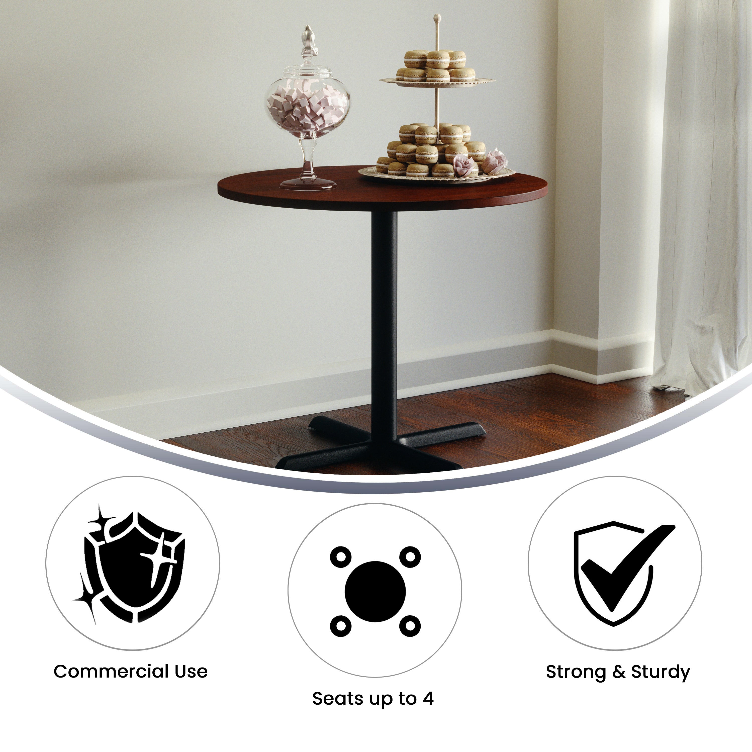 Chapman 36" Round Multi-Purpose Conference Table in Cherry