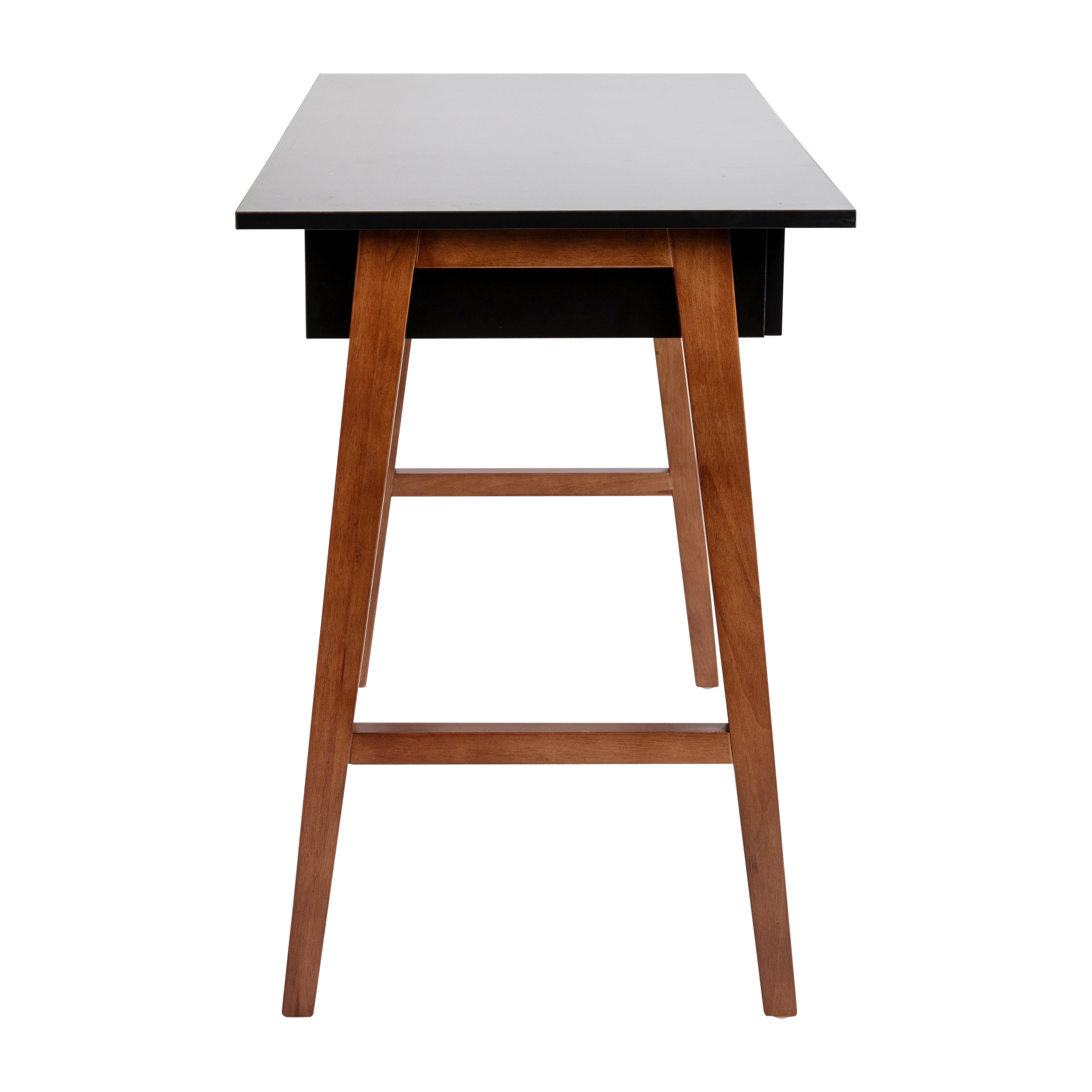 Darla Home Office Writing Computer Desk with Drawer - Table Desk for Writing and Work, Black/Walnut