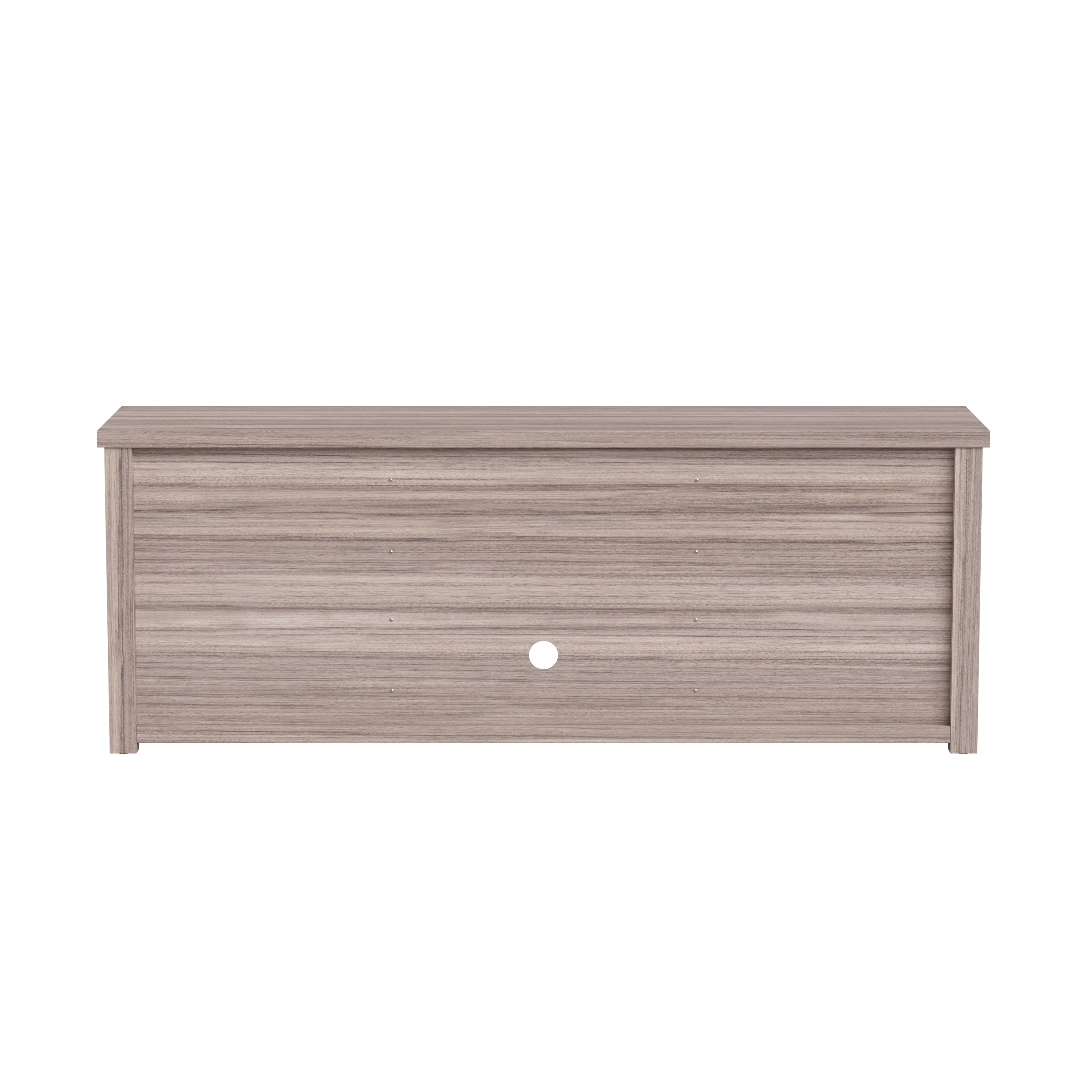 Sheffield Classic TV Stand up to 80" TVs - Gray Wash Oak Finish with Full Glass Doors - 65" Engineered Wood Frame - 3 Shelves