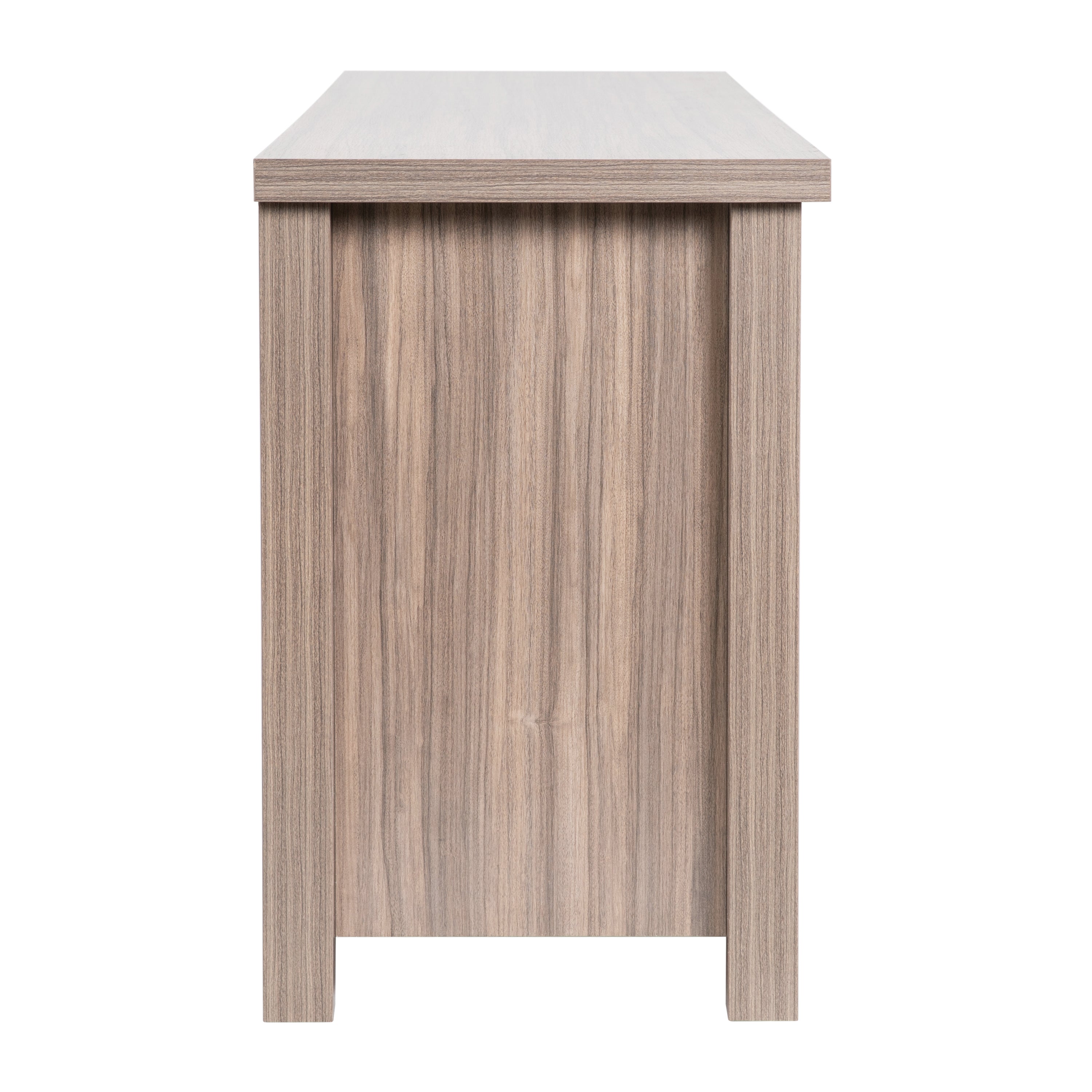 Kilead Farmhouse TV Stand up to 80" TVs - 65" Engineered Wood Framed Media Console with Open Storage in Gray Wash Oak Finish
