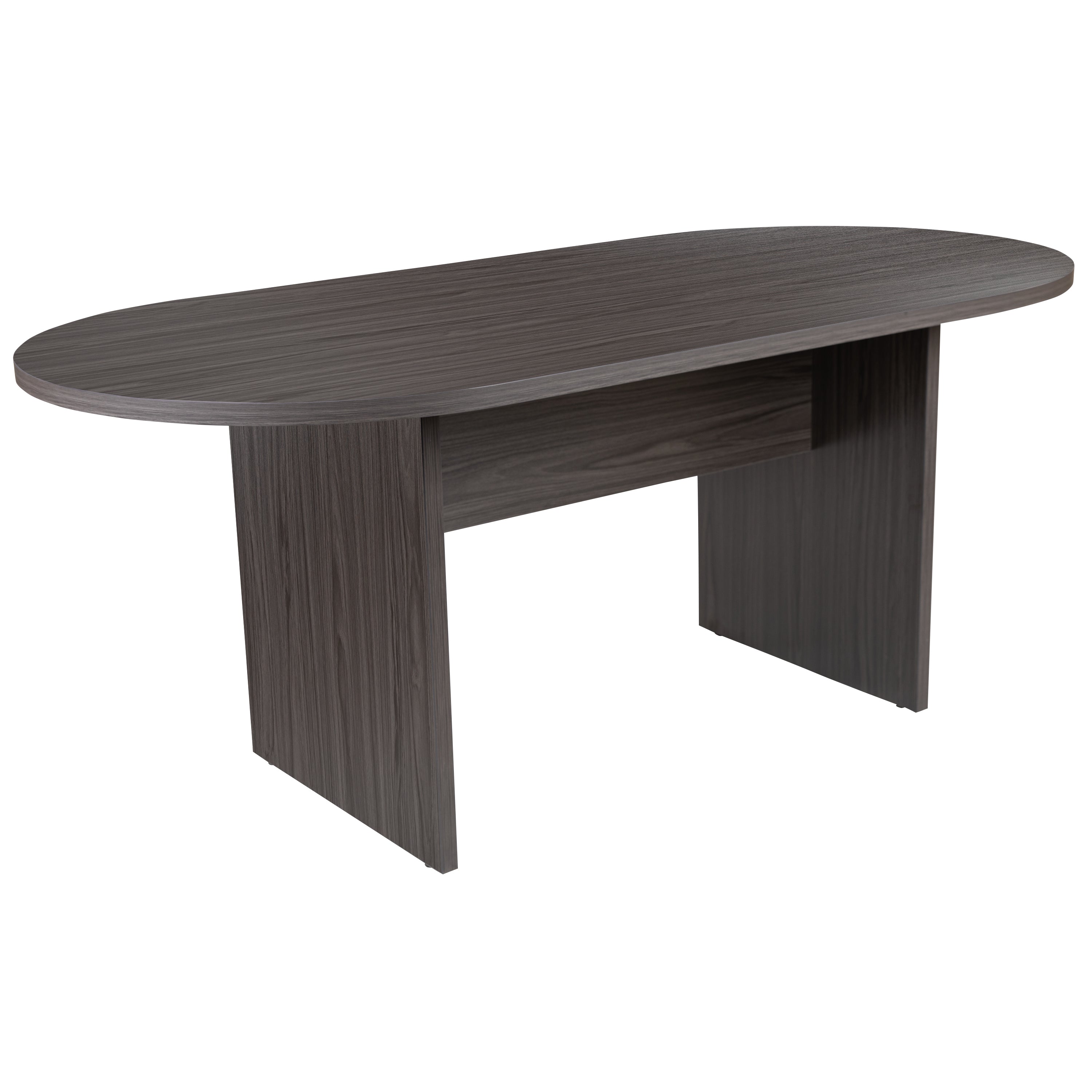 Jones 6 Foot (72 inch) Oval Conference Table in Rustic Gray