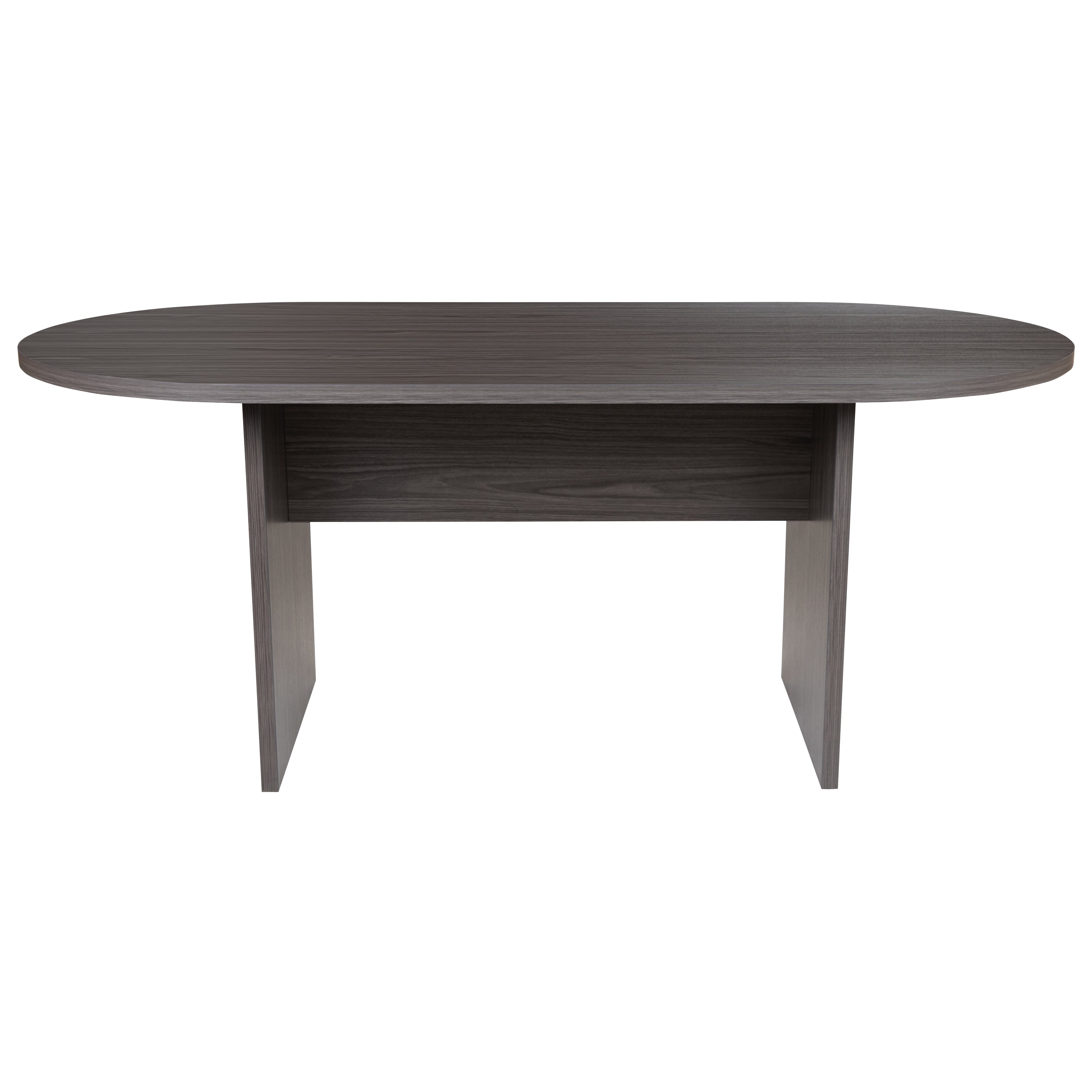 Jones 6 Foot (72 inch) Oval Conference Table in Rustic Gray