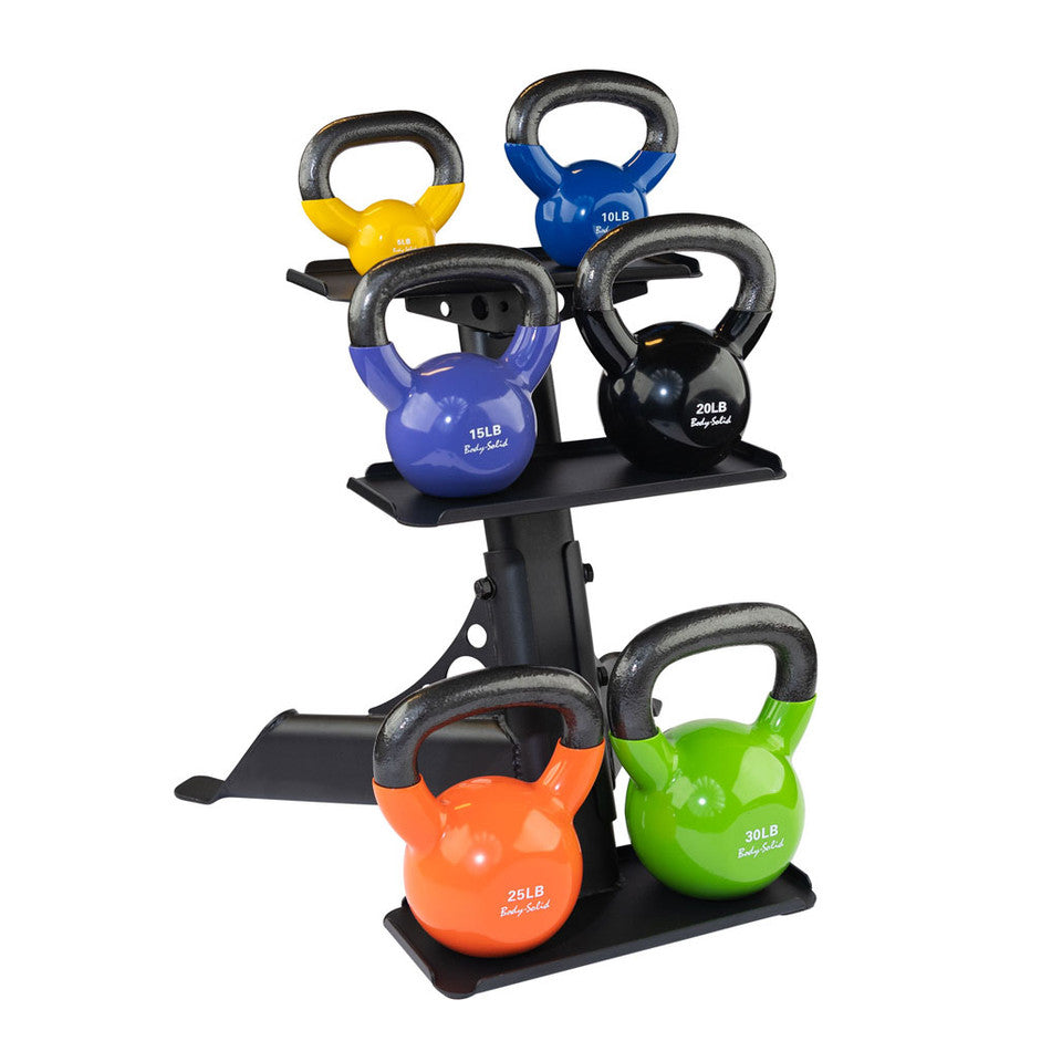 Vinyl Coated Kettle Bells Set One Each 5,10,15,20,25,30, W Gdkr50B