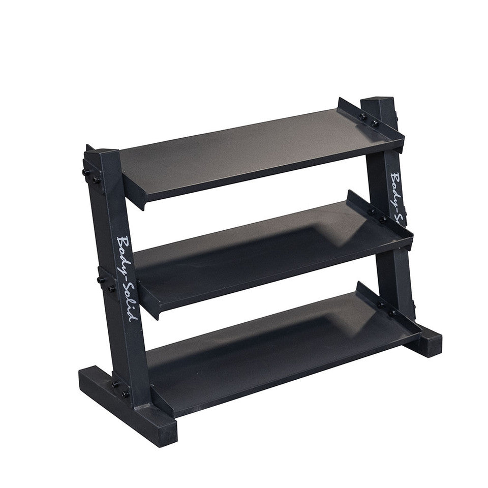 3 Tier Horizontal 34" Vinyl Or Neoprene Dumbell Rack