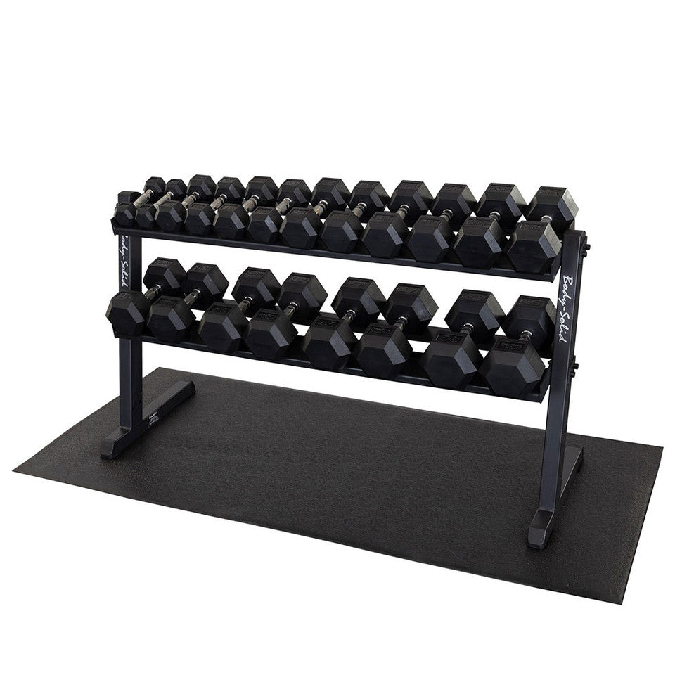 2 Tier Horizontal Dumbell Rack (Black)